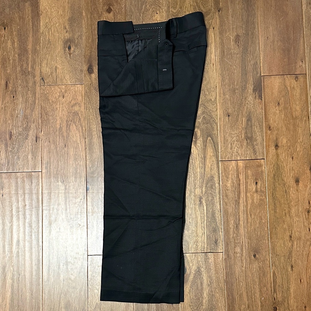 NEW Veronica Beard wide leg cropped pants - black - size 10 - structured, lined